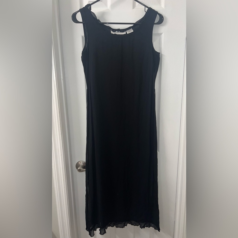 Black long dress, hight cuts on each side